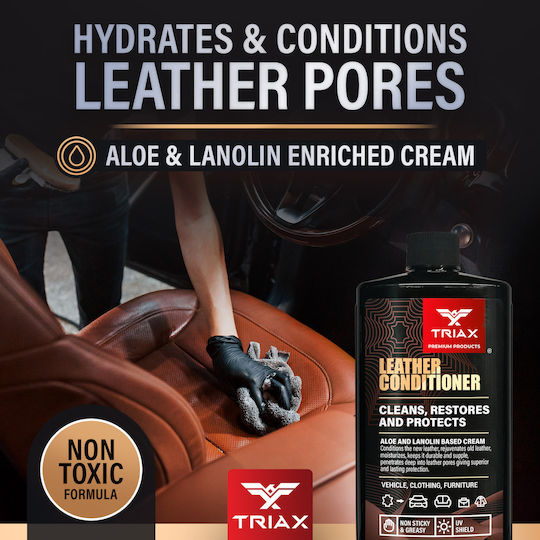 Soluție de curățare, restaurare și protecție pentru piele Triax Conditioner pentru piele 357 Ml