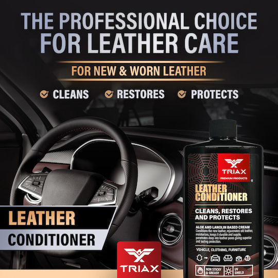 Soluție de curățare, restaurare și protecție pentru piele Triax Conditioner pentru piele 357 Ml