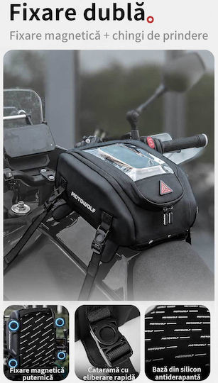 Motowolf Mb10 8l Motorrad-Tanktasche Magnetische Riemen Telefonfach Regenschutz