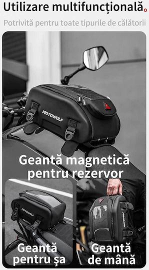 Motowolf Mb10 8l Motorrad-Tanktasche Magnetische Riemen Telefonfach Regenschutz