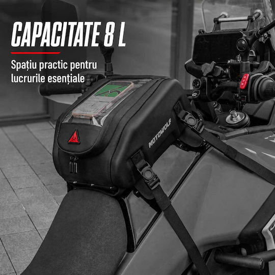 Motowolf Mb10 8l Motorrad-Tanktasche Magnetische Riemen Telefonfach Regenschutz