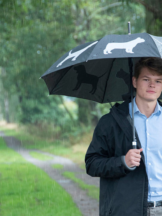 Esschert Design Compact Black Umbrella