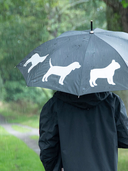 Esschert Design Compact Black Umbrella