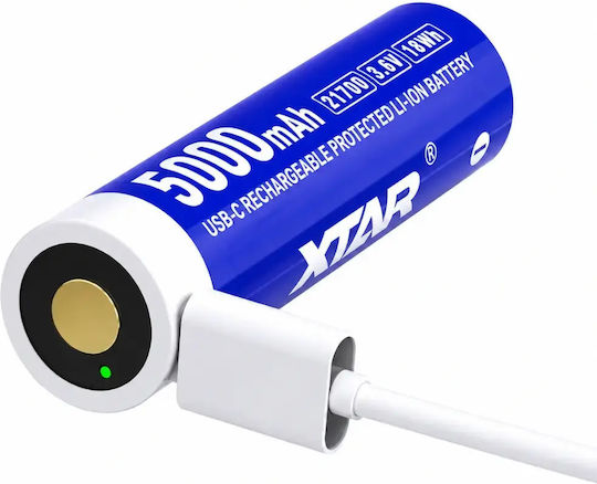 XTAR Презареждаща се Батерия 21700 Li-ion 5000mAh 3.6V