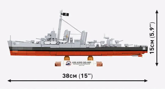 Cobi USS Kidd DD-661 Figur Modellbau Schiff