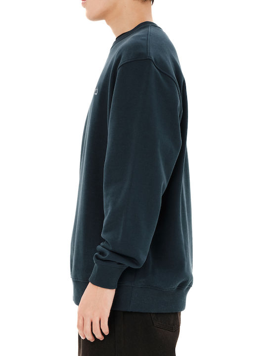 Herrenblusen Petrol Blau Rund Ausschnitt Casual