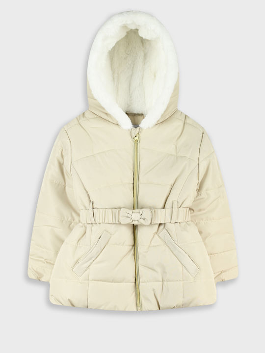 Kids Quilted Short Jacket with Lining & Hood Triantafylli