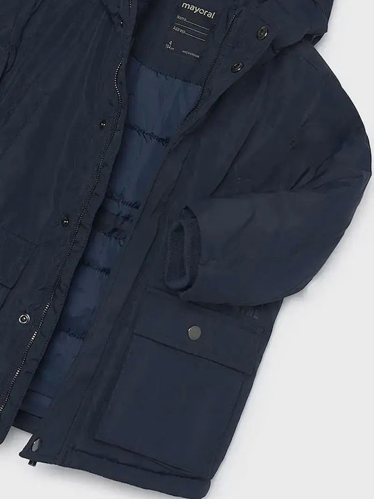 Kinderjacken & Winterjacken Parka Kurz mit Kapuze Blau