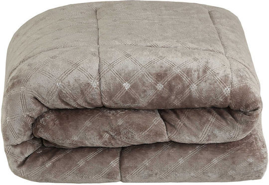 Madi Sherpa Comforter Double Bed 220x240cm Beige