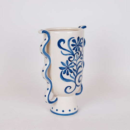 Eurolamp Keramische Vase Blau 22,5x14xH31cm