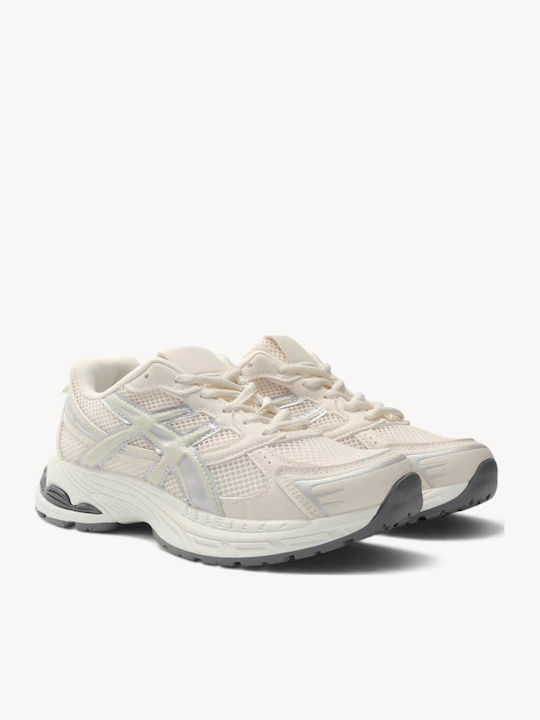 Beige Sneakers Mesh Panel Mehrlagige Sohle