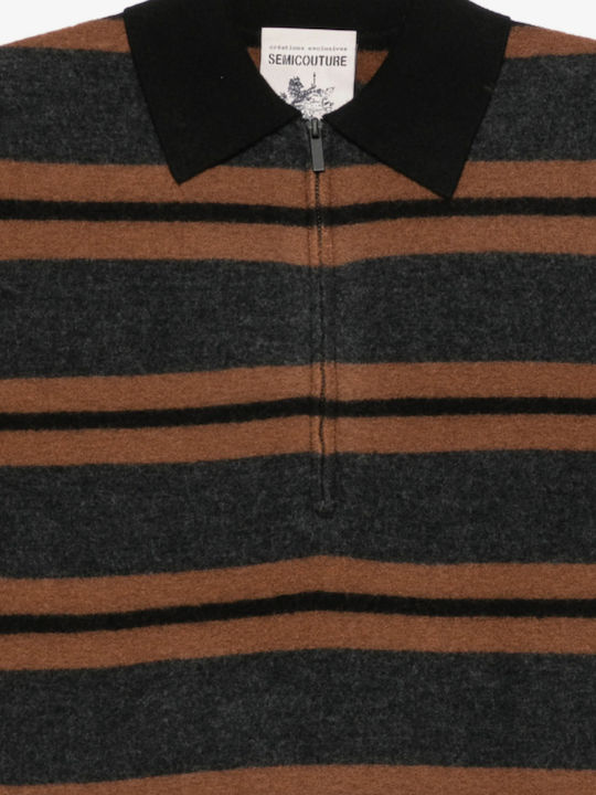 Women's Wool Sweater Grey/Brown