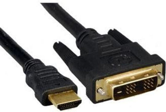 Logo Cablu DVI-D male - HDMI male 2m Negru