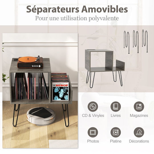 Costway Hi-Fi Furniture Grey 45x67x66cm