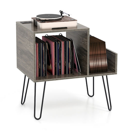 Costway Hi-Fi Furniture Grey 45x67x66cm
