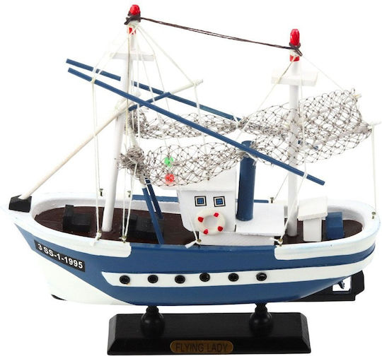 Lean Toys Риболовен Кораб Flying Lady Моделна Фигура Кораб Синя 24x23см