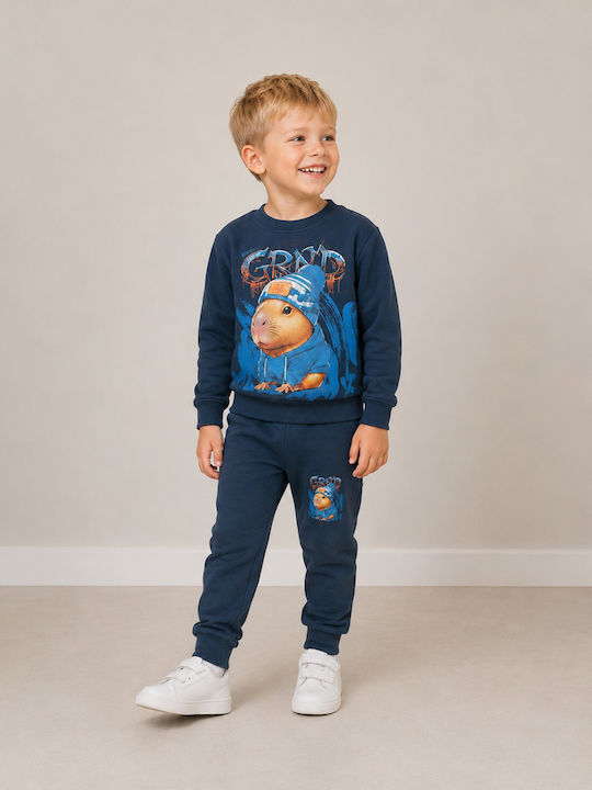 Kinder Sweatpants Set Blau G354-1