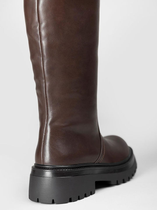 Damenstiefel mit Mittelhohem Absatz Braun