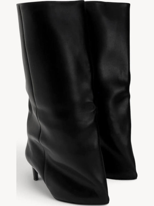 Schwarze Damenstiefel Isio Korpus Dünner Absatz