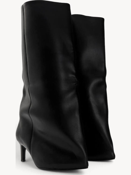 Schwarze Damenstiefel Isio Korpus Dünner Absatz