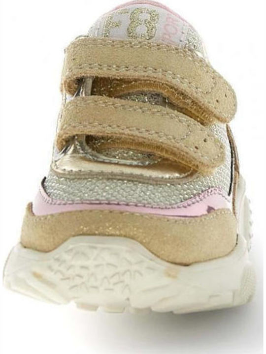 Kids Sneakers Anatomic with Hoop & Loop Closure Gold