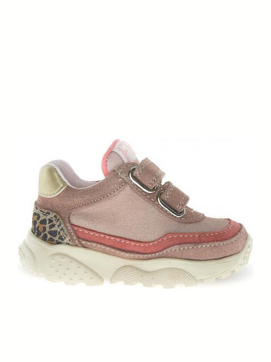 Kids Anatomic Sneakers With Hoop & Loop Closure Pink
