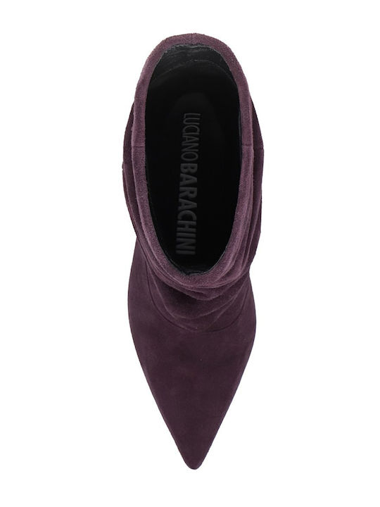 Suede Stiefeletten Damen Lila
