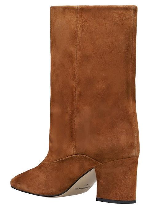 Suede Stiefeletten Damen Tabac Braun
