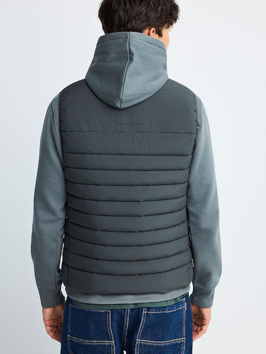 Ärmelloses Puffer Herren Jacke Grau