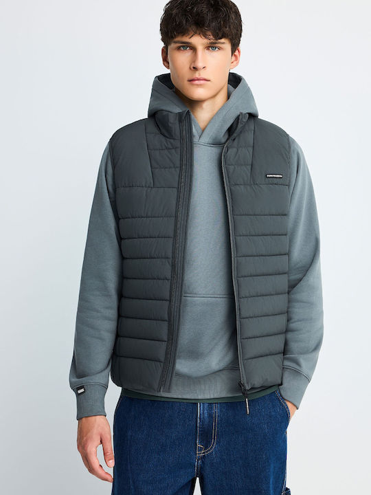 Ärmelloses Puffer Herren Jacke Grau