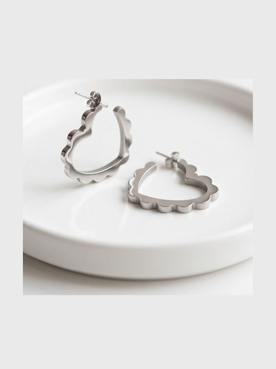 Touch Earrings Hoops Made Of Steel 28 7854 Silver