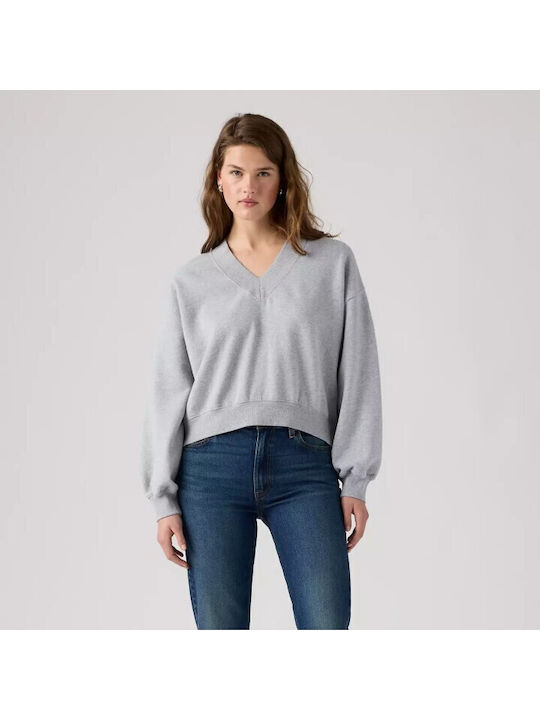 Lange Damen Sweatshirt Grau