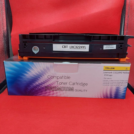 Съвместим Тонер за Лазерен Принтер Lexmark C3220Y0, LEXC3220Y0 1500 Страници Жълт
