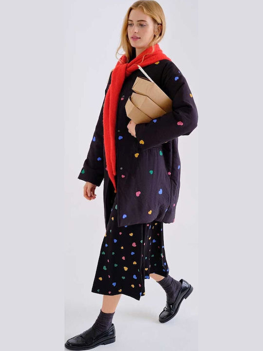 Sommer Midi Kleid Schwarz