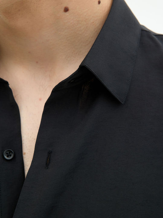 Long Sleeve Shirt In Regular Fit Black