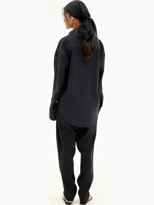 Long Sleeve Shirt In Regular Fit Black