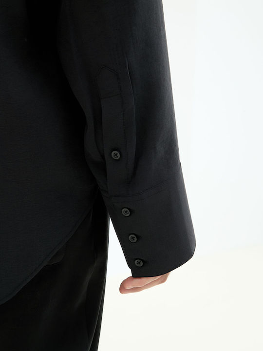 Long Sleeve Shirt In Regular Fit Black
