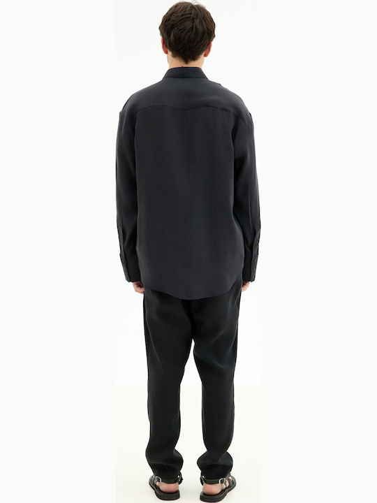 Long Sleeve Shirt In Regular Fit Black