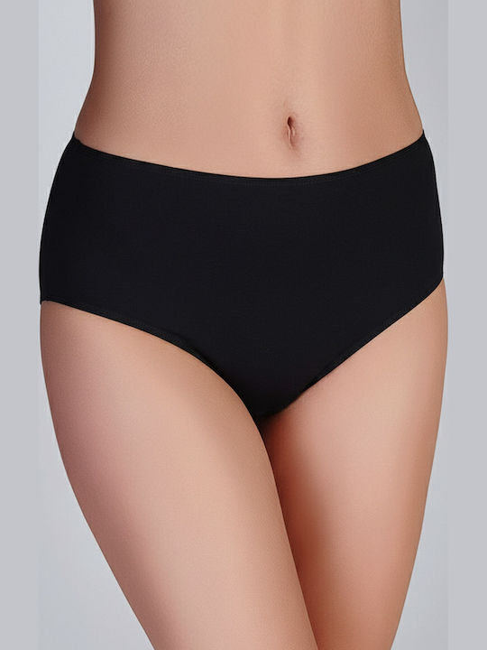 Βαμβακερά Ψηλόμεσα Γυναικεία Slip 3Pack Μαύρο/λευκό