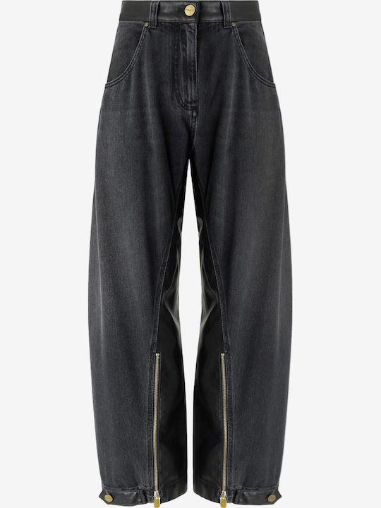 Women's Jean Pants in Balloon Leg Style Black