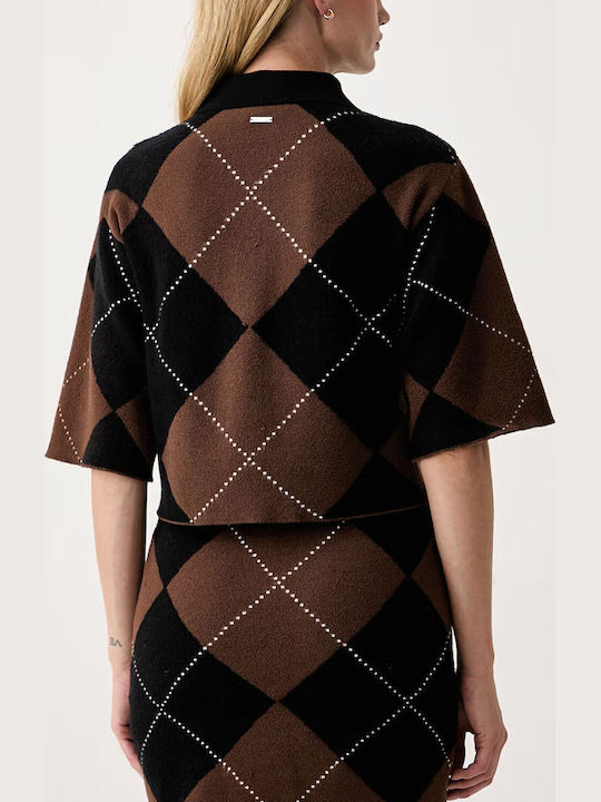 DKNY Дамска жилетка Black/chestnut