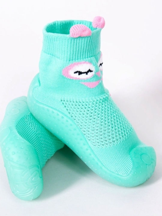 Yo Club Kids' Slipper Socks Bright Green Yo Club Kids' Slipper Socks Bright Green