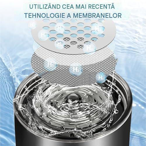 Arvada Hydrogo Sticlă pentru Prepararea Apei Îmbogățite cu Hidrogen 420 Ml Tehnologie de Electroliză Recipient din Sticlă Borosilicată Încărcare Usb Operare cu Un Singur Buton