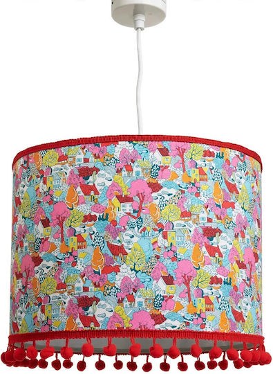 Einfaches Licht Kinderzimmer-Deckenleuchte mit E27-Fassung Rosa 35x25cm