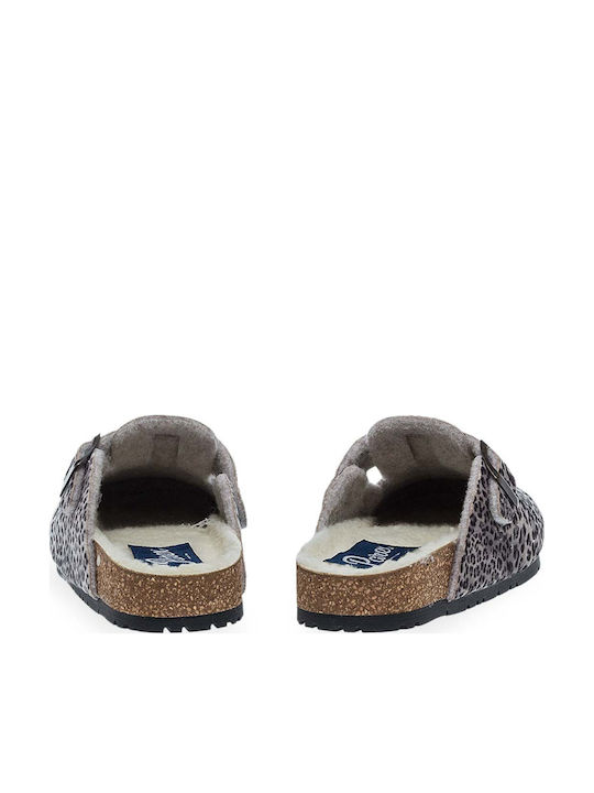 Parex Damen Anatomische Holzschuhe Grau