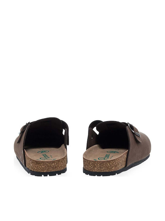 Parex Herren Anatomische Holzschuhe Braun
