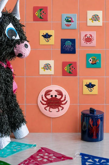 Kitsch Kitchen Керамични Сервизи За Чаши Със Стойка Жълти 10x10см 4 Бройки