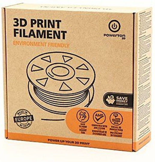 Powerton ABS 3D Drucker Filament 1,75mm Graues 1kg 1Stück (Spule)
