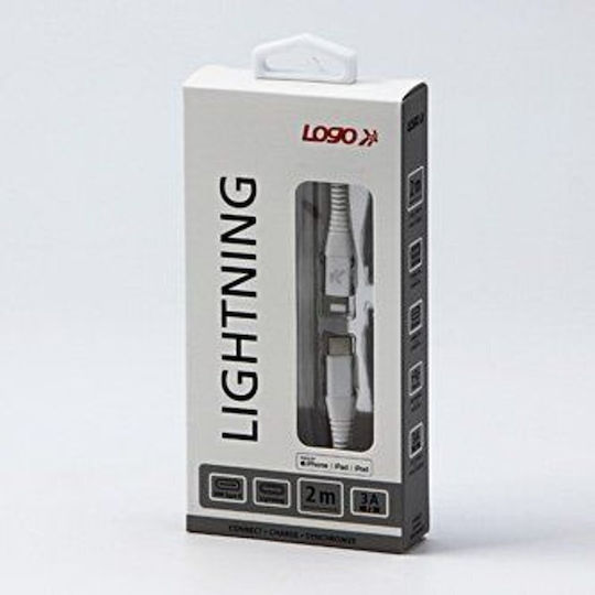Logo Collection USB-C zu Lightning Kabel Weiß 2m