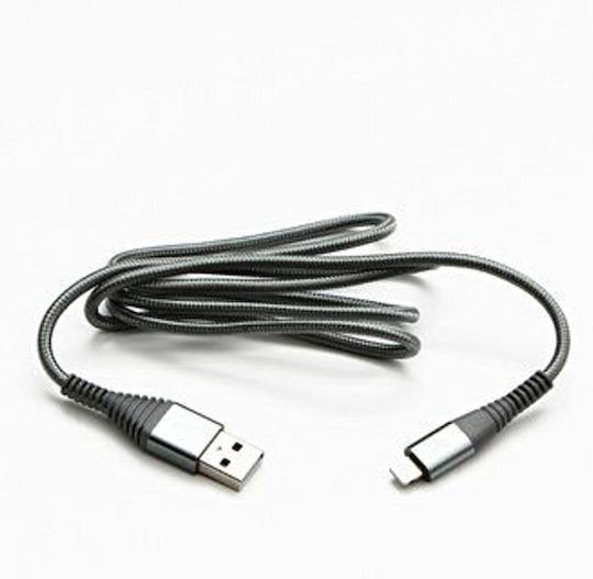 Logo Collection USB-A to Lightning Cable Γκρι 2m